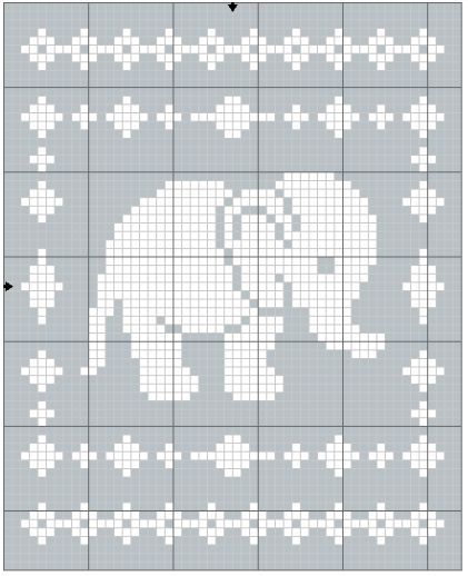 Filet Elephant Blanket Häkelanleitung, #Blanket #crochetpatterns #elephant #filet #hakelanlei... #crochetmotif