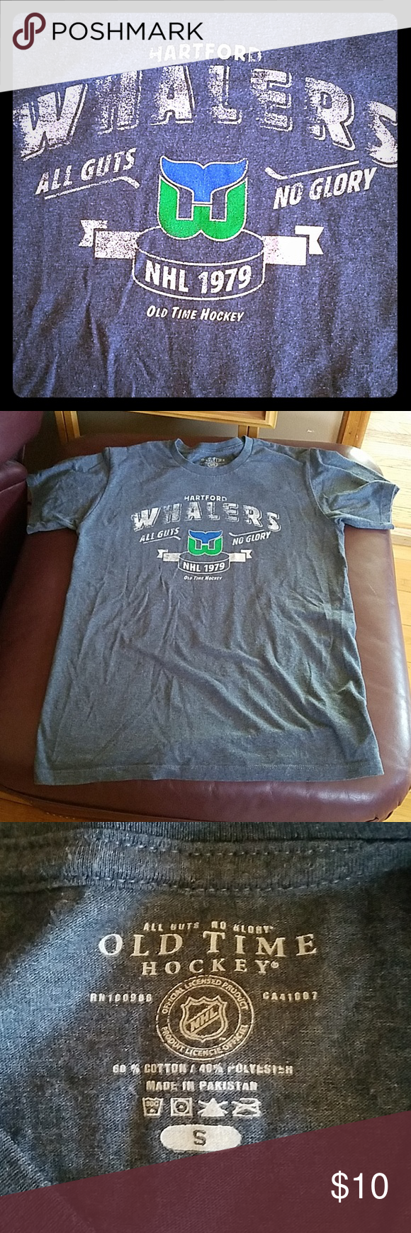 Hartford Whalers TShirt Men's Small Vintage Look Mens tshirts, Men
