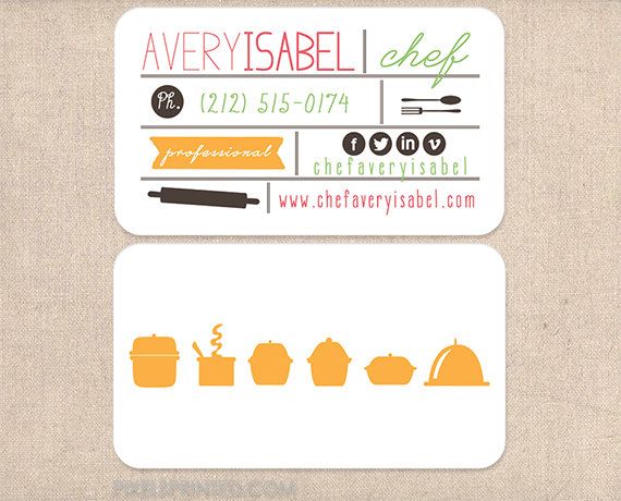 personal chef business cards