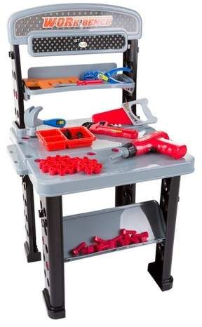 Hey Play Pretend Play 75 Piece Tool Set Adjustable Workbench