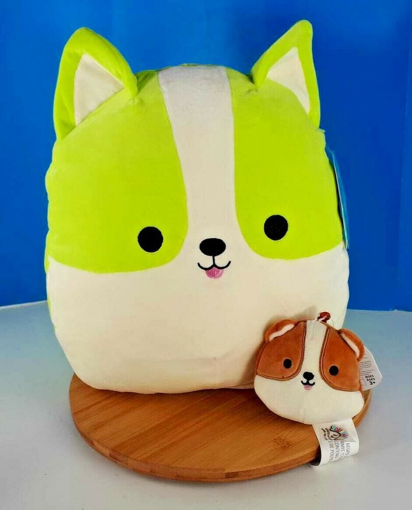 New Squishmallows REGINALD the dog 3.5 inch Clip-on