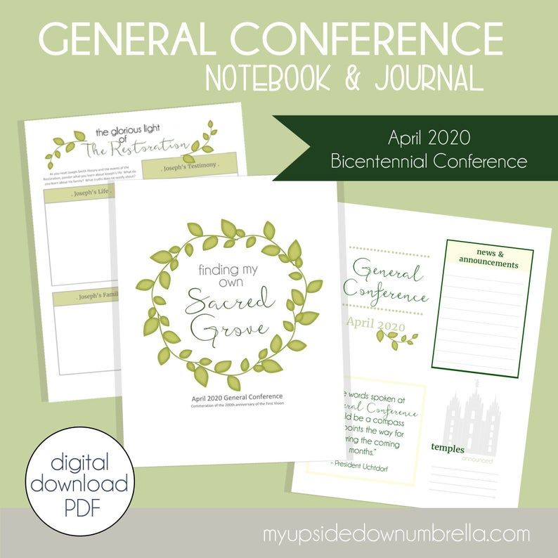 April 2024 General Conference Packet, Study Journal and Notebook for