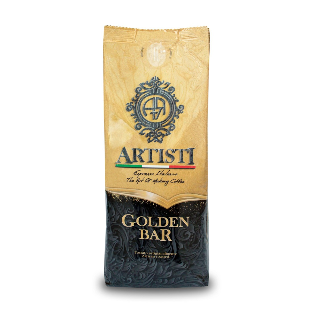 Καφές Εσπρέσσο Golden Bar 1kg | Artisti Caffe - Artisti Caffe 30% Robusta - 70% Arabica Espresso Coffee, Coffee Bag, Golden, Bar, Expresso Coffee