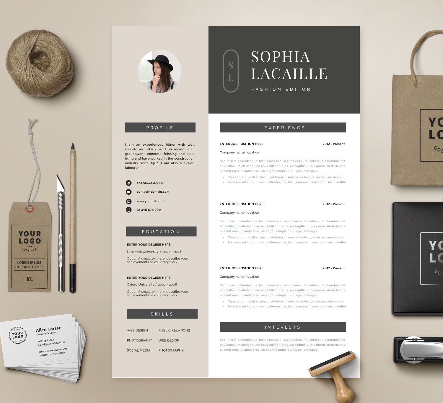 resume template instant download resume cv template cv modern way to present a hardcopy resume