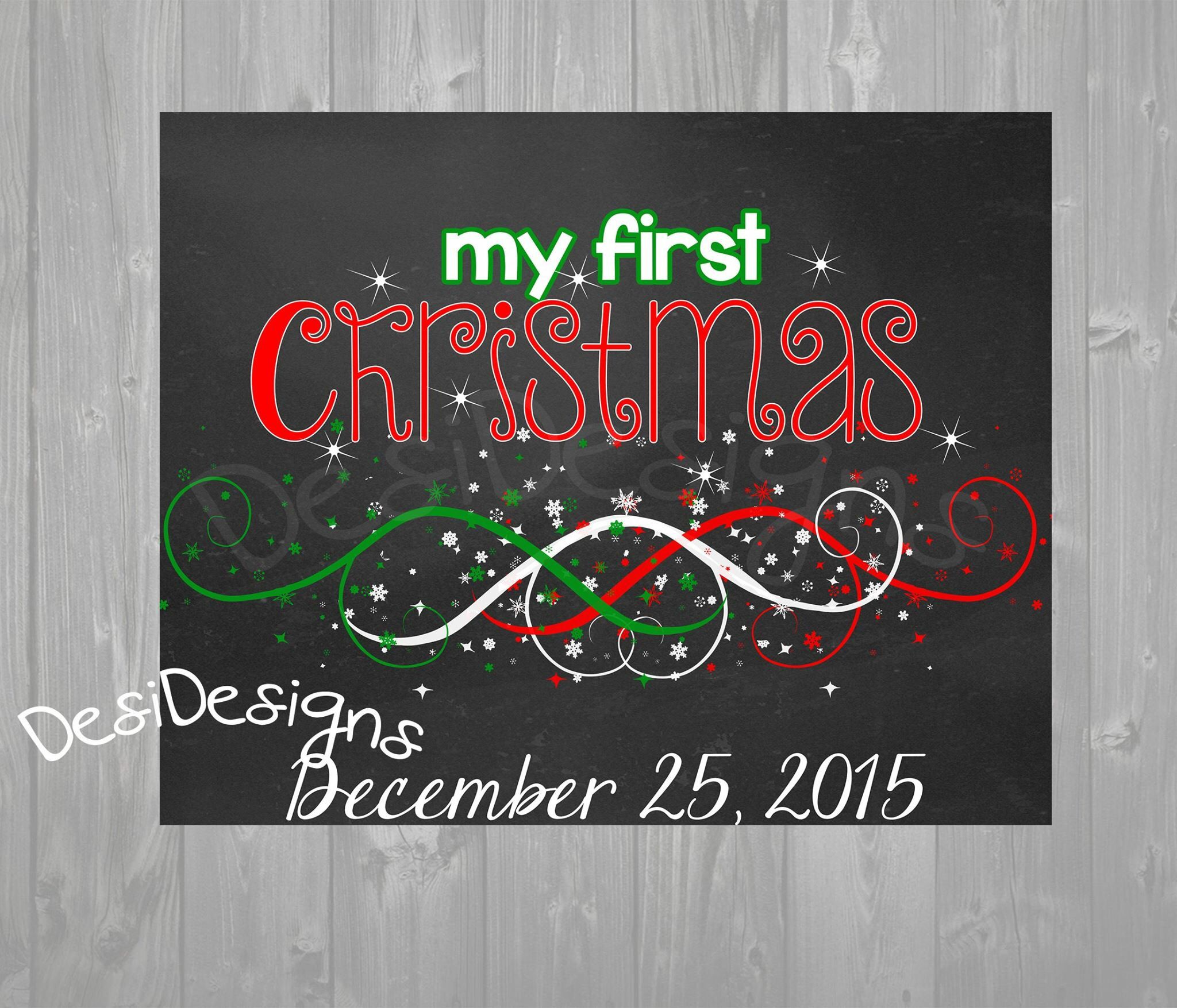first christmas 2015 chalkboard sign christmas cards