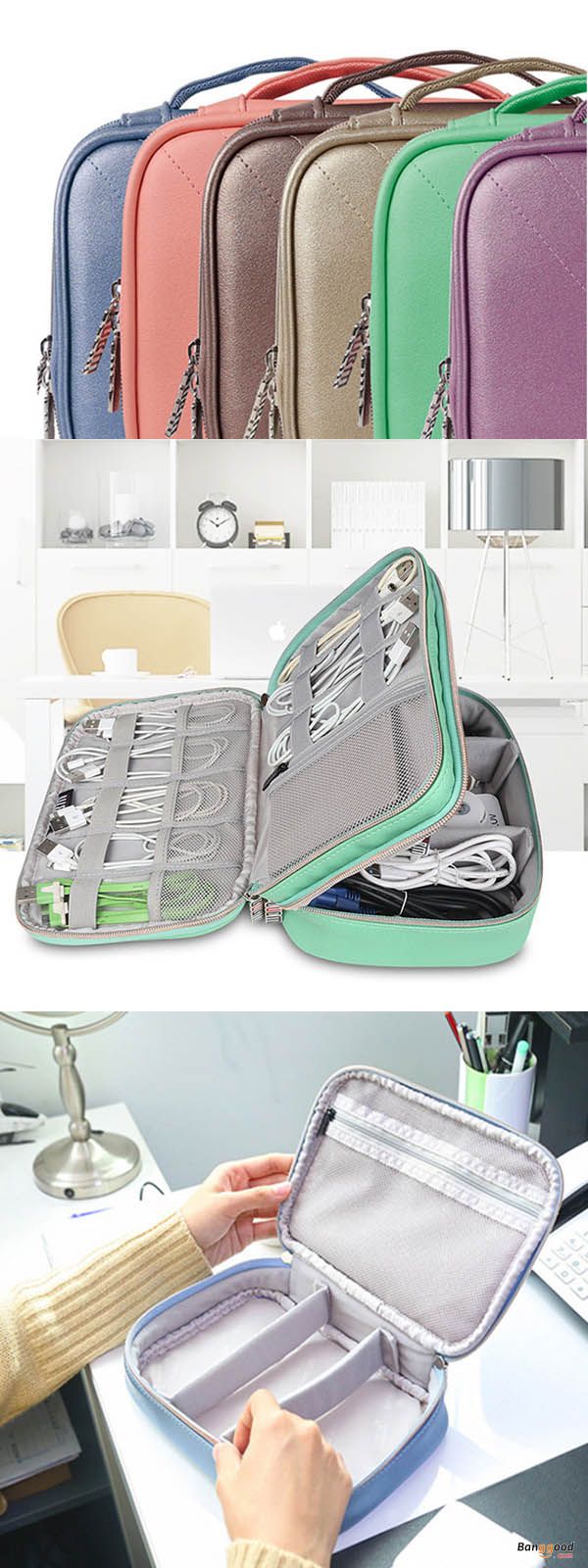 Small Storage Bag Travel Gadgets Organizer Case For Hard Disk//USB//Cable USA