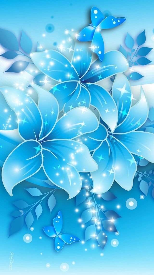 blue flower backgrounds