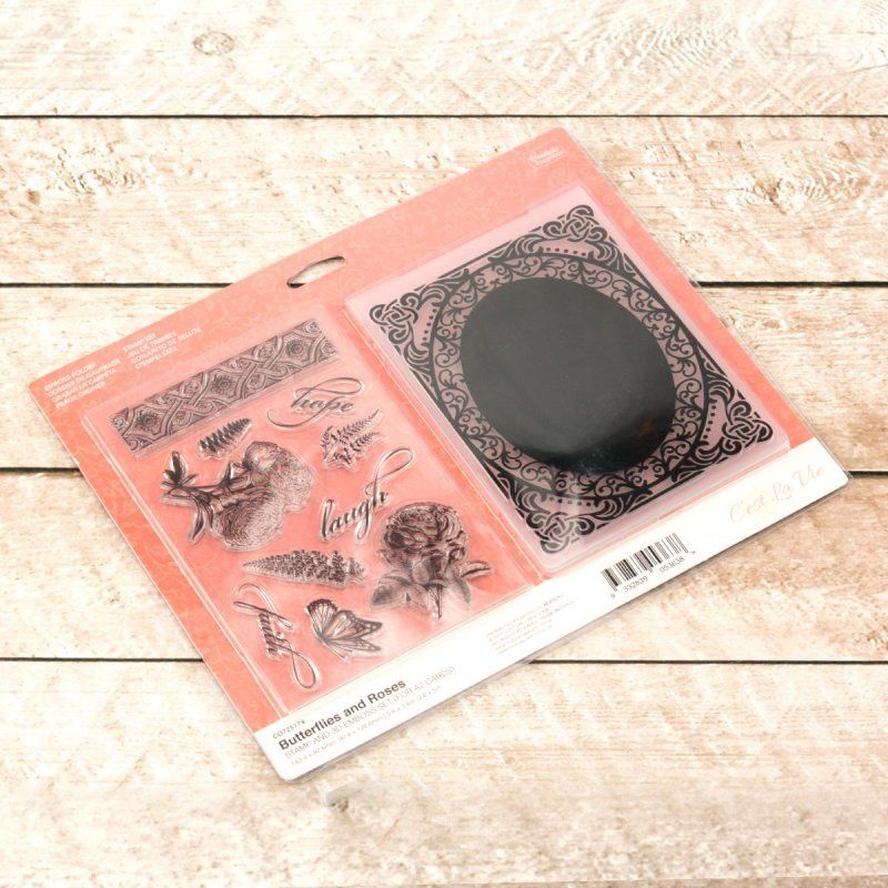 CO725774 - Set stampila si placa de embosare - Butterflies and Roses - Couture Creations › Complex Art Timisoara Complex Art, Mozaic, Gene, Sis, Origami, Butterflies, Decoupage, Couture, Origami Paper