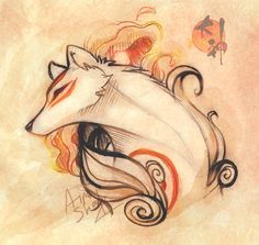 Goddess Of Sun By Ainashadox On Deviantart Art Amaterasu Fox Art