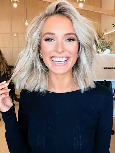 Blunt Collarbone Cut Ice Blonde, Short Blonde, Popular Hairstyles, Celebrity Hairstyles, Blonde Hairstyles, Cut Hairstyles, Trendy Hairstyles, Medium Length Hair Cuts, Short Hair Cuts