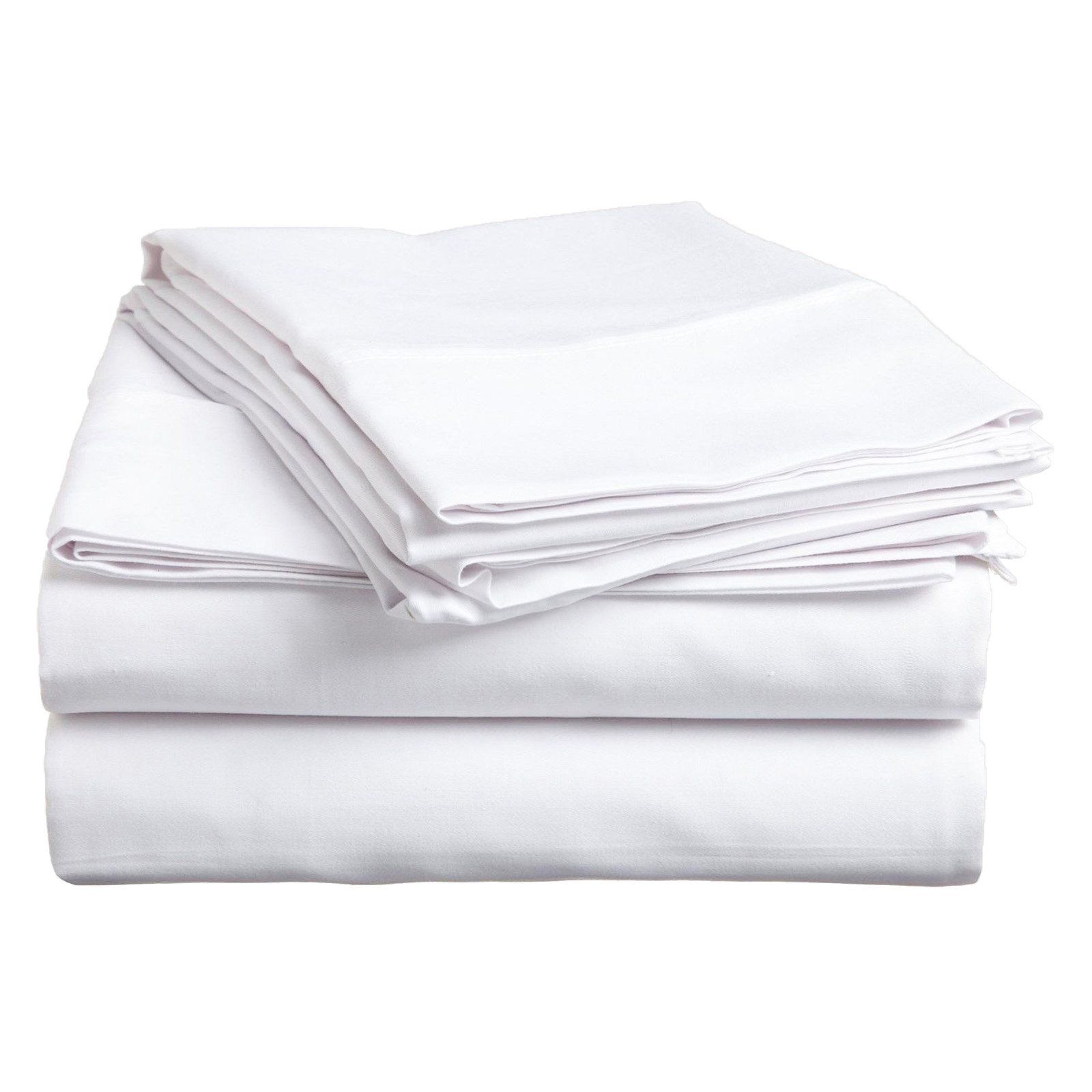 Superior 300 Thread Count Long Staple Combed Cotton Solid Sheet Set Superior 300 Thread Count Long Staple Combed Cotton Solid Sheet Set White