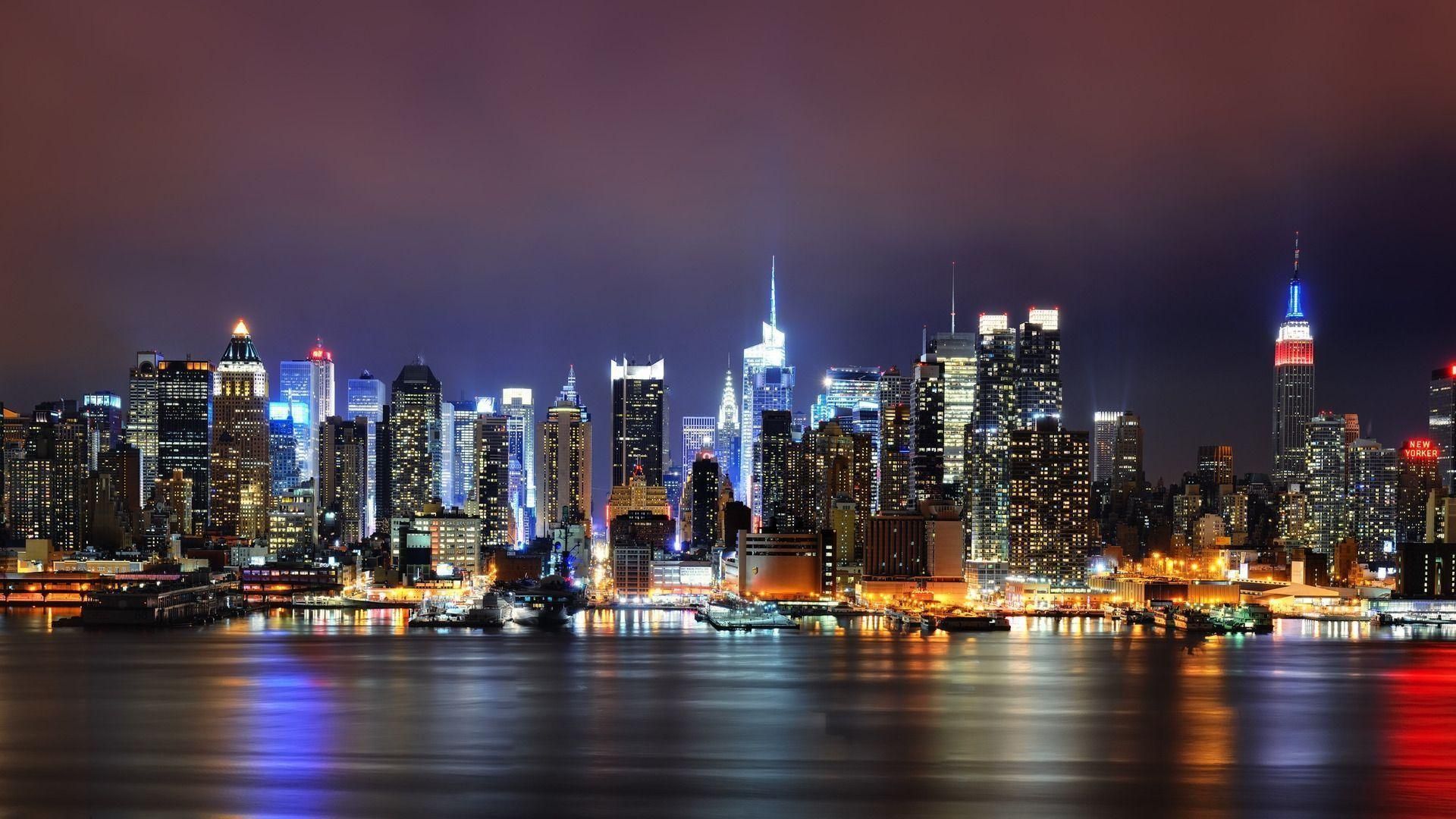 Download This Awesome Wallpaper Wallpaper Cave New York Wallpaper New York Night Nyc Skyline