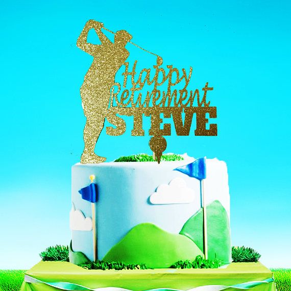 golf retirement cake topper golf happy retirement cake topper happy