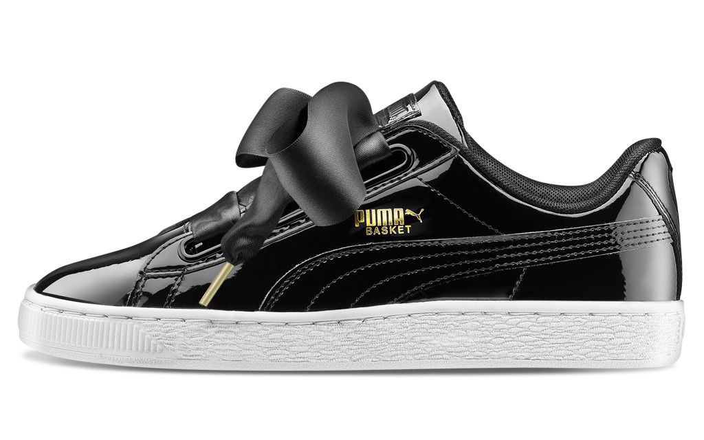 puma basket nere pelle