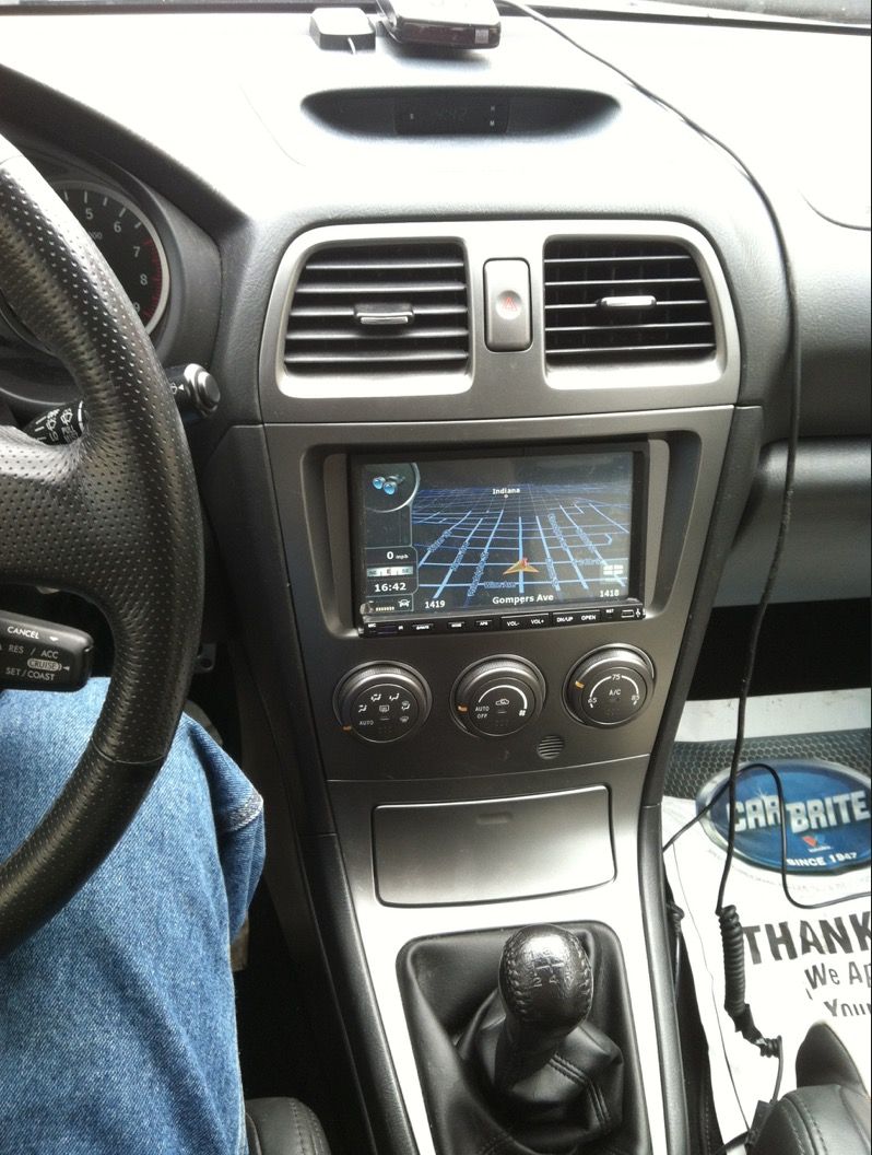 This Is A Fresh Install Of A 7 Gps In A 2005 Saab 9 2x Aero