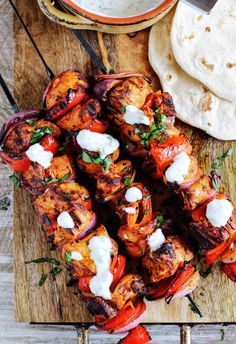 Mediterranean Chicken Kebabs with Garlic Yogurt sauce