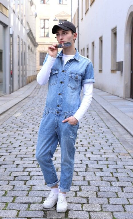 Denim Jumpsuit für Männer - Ein Jumpsuit für Männer | Latzhose herren ...