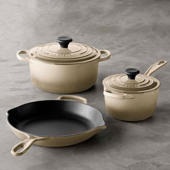 Le Creuset Signature Cast Iron 5 Piece Cookware Set Red In 2018 Le Creuset Signature Cast Iron 5 Piece Cookware Set Dune 499 95
