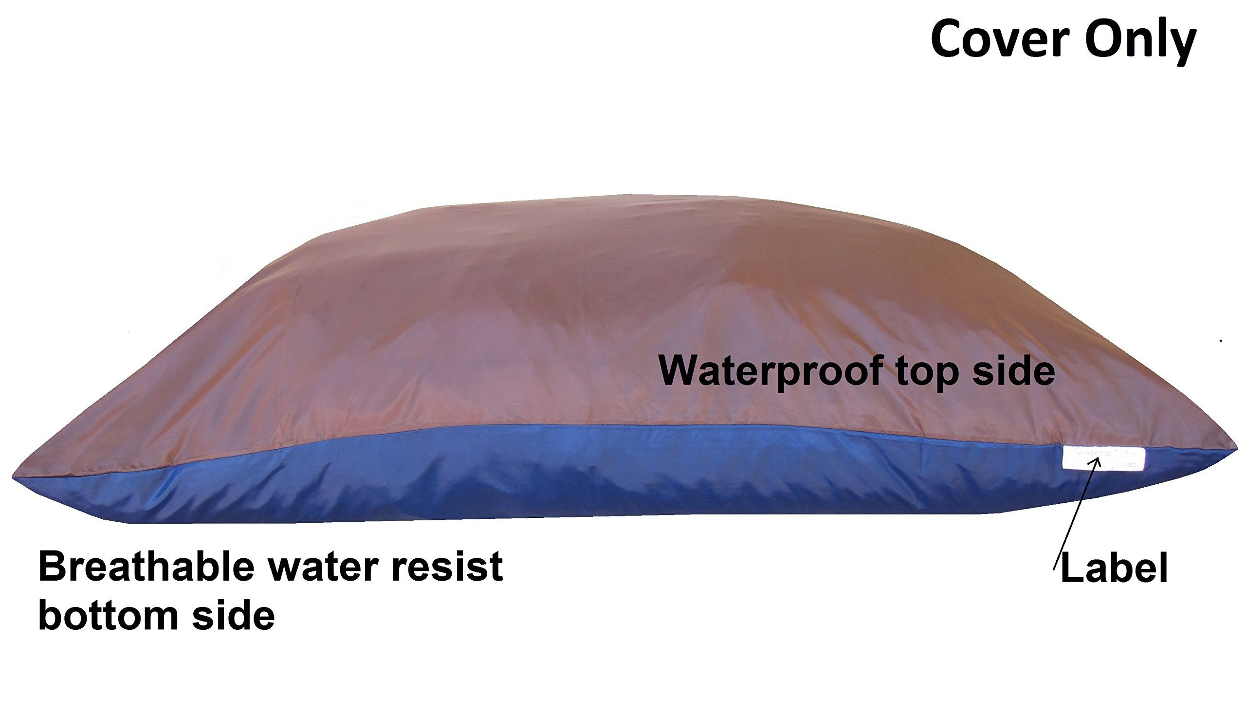 Cover Liner Only Dogbed4less Internal Duvet Case Breathable Waterproof and Water Resistant Zipper Dog Bed Cover for Small Medium to Extra Large Pet Bed Pillow