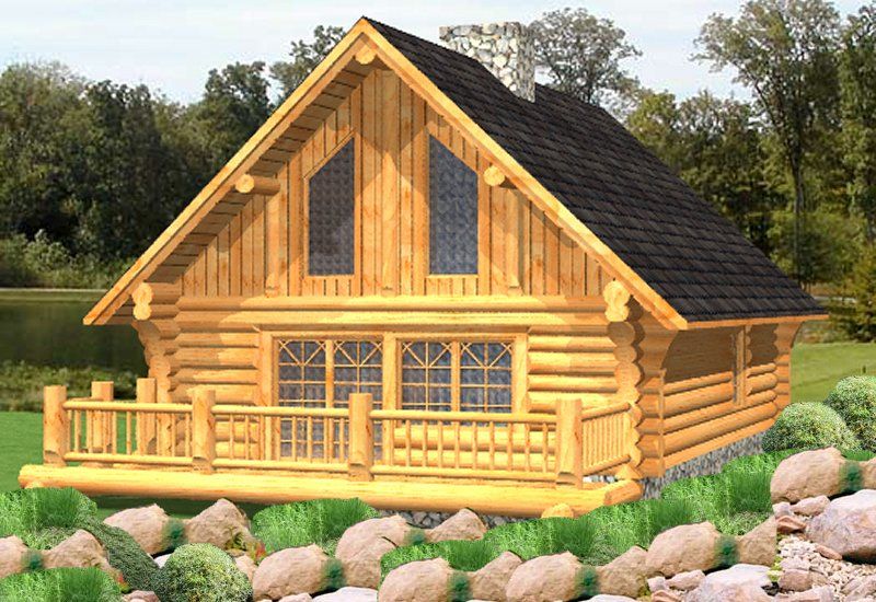 log cabin plan idea and log package price for handcrafted log home