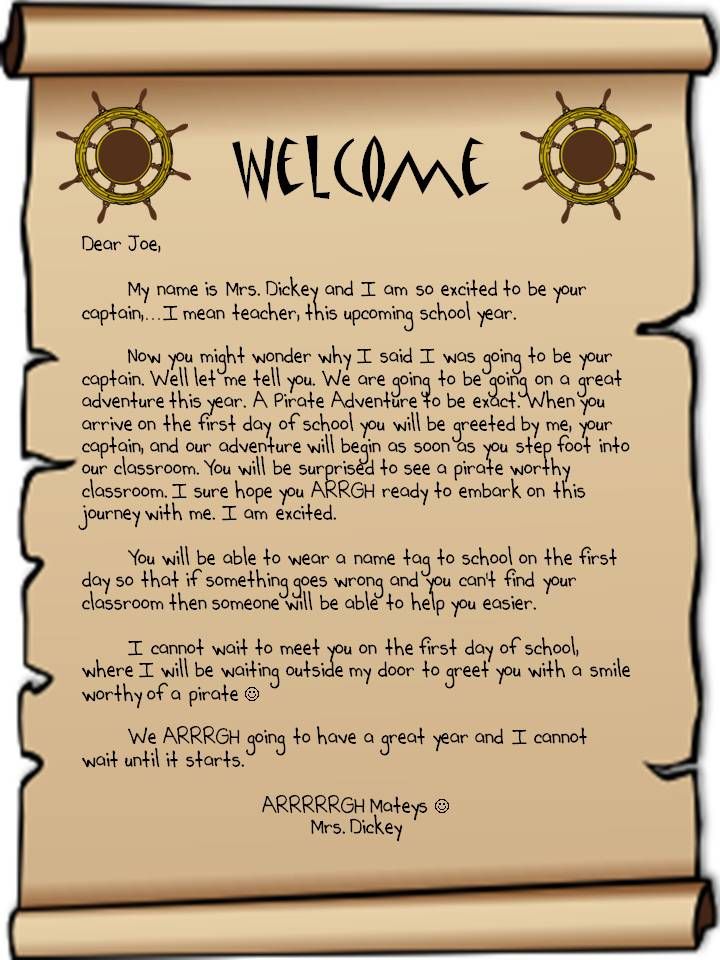new teacher welcome letter
