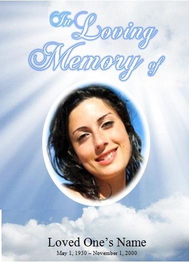 memorial cards templates free downloads