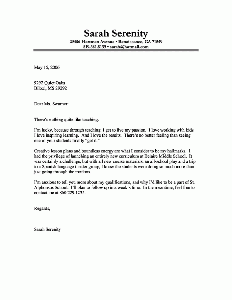 sample resume cover letters writing professional letter free example