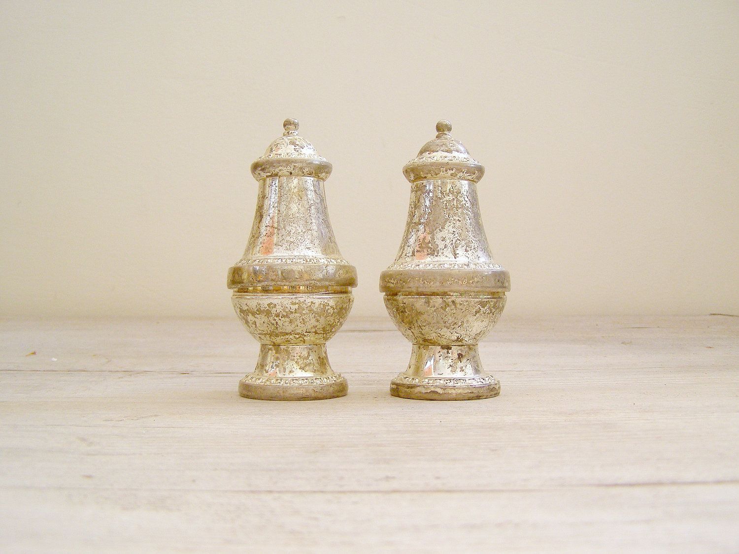 Vintage Salt and Pepper shakers, Zinc Victorian tableware, kitchen ware #kitchenware
