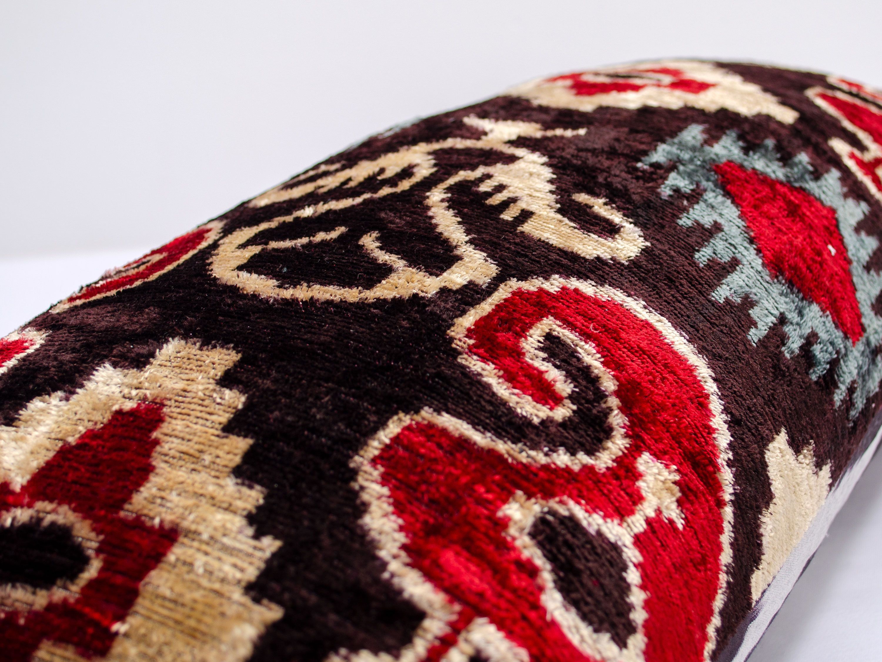 Ikat Pillow Pink White Ikat Ikat Upholstery Fabric Gray ikat Silk Ikat Fabric Hand Woven Fabric Ikat Fabric By The Yard Silk Fabric