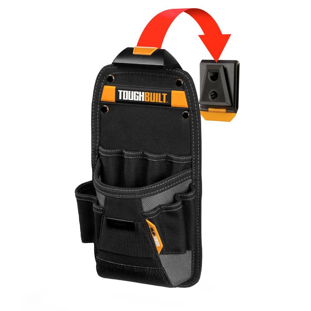 TOUGHBUILT Small Electrician Pouch Black Tool Organizer Utility Bag Storage Bag