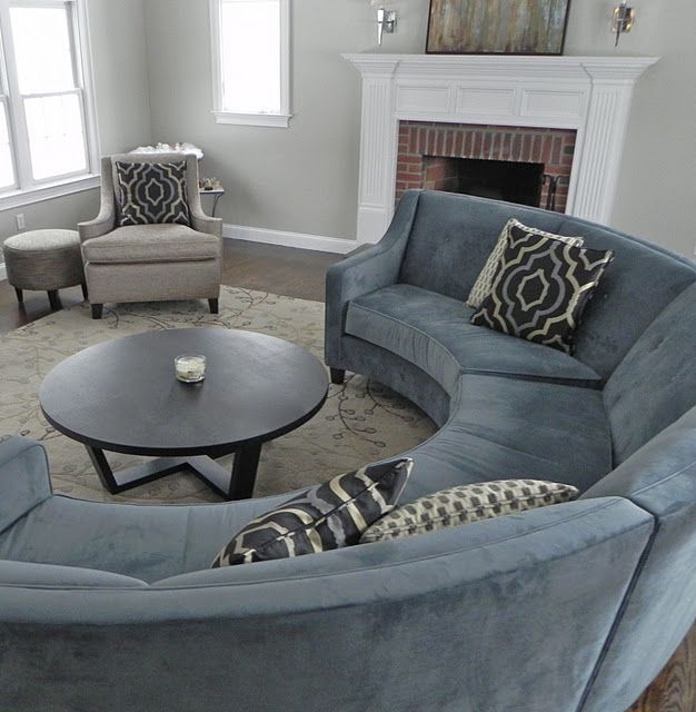 Pin by Lorey Basford on living rooms/den Round sofa, Curved sofa