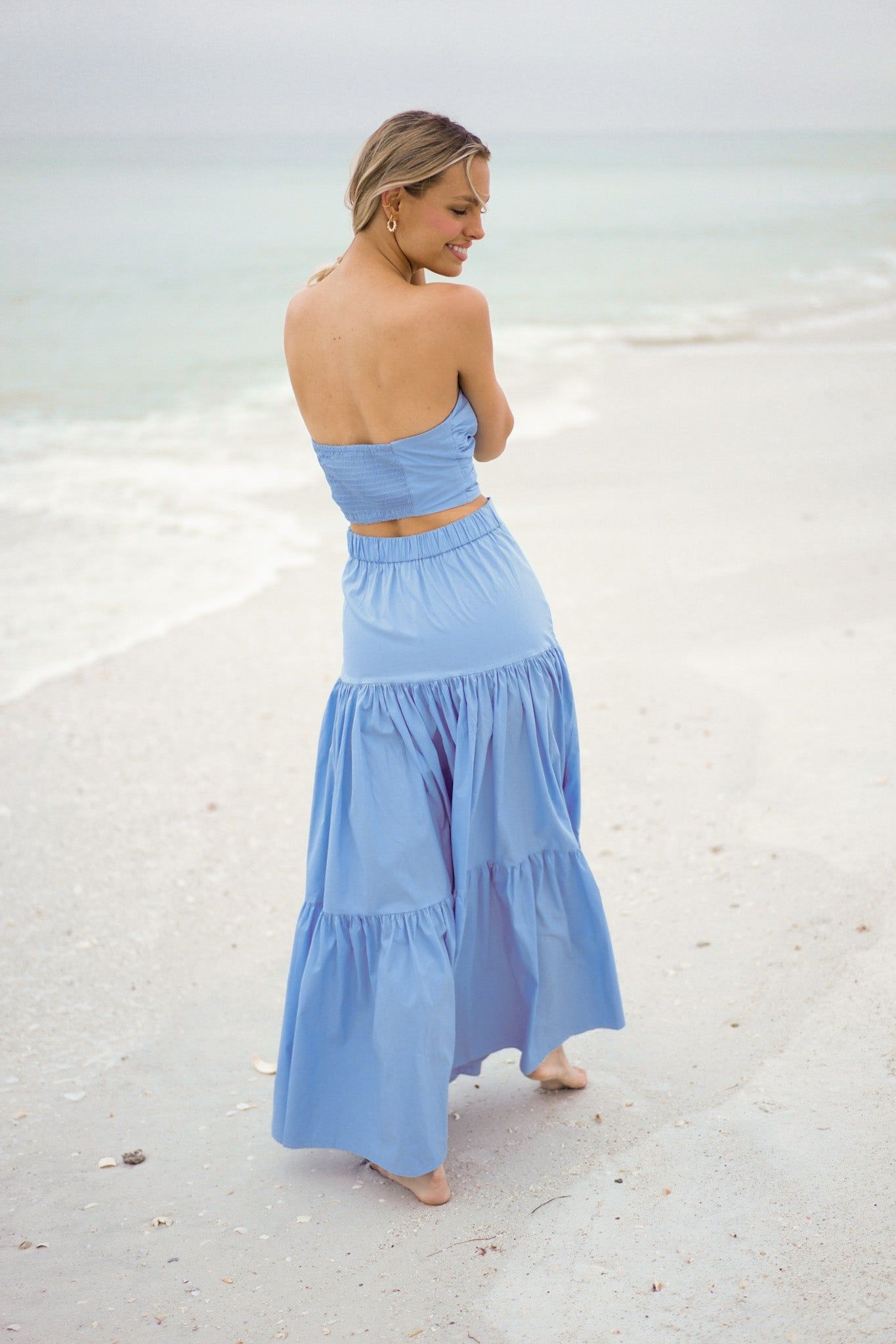 Ayla Tiered Maxi Skirt in 2022 | Tiered maxi skirt, Bandeau top, Maxi skirt
