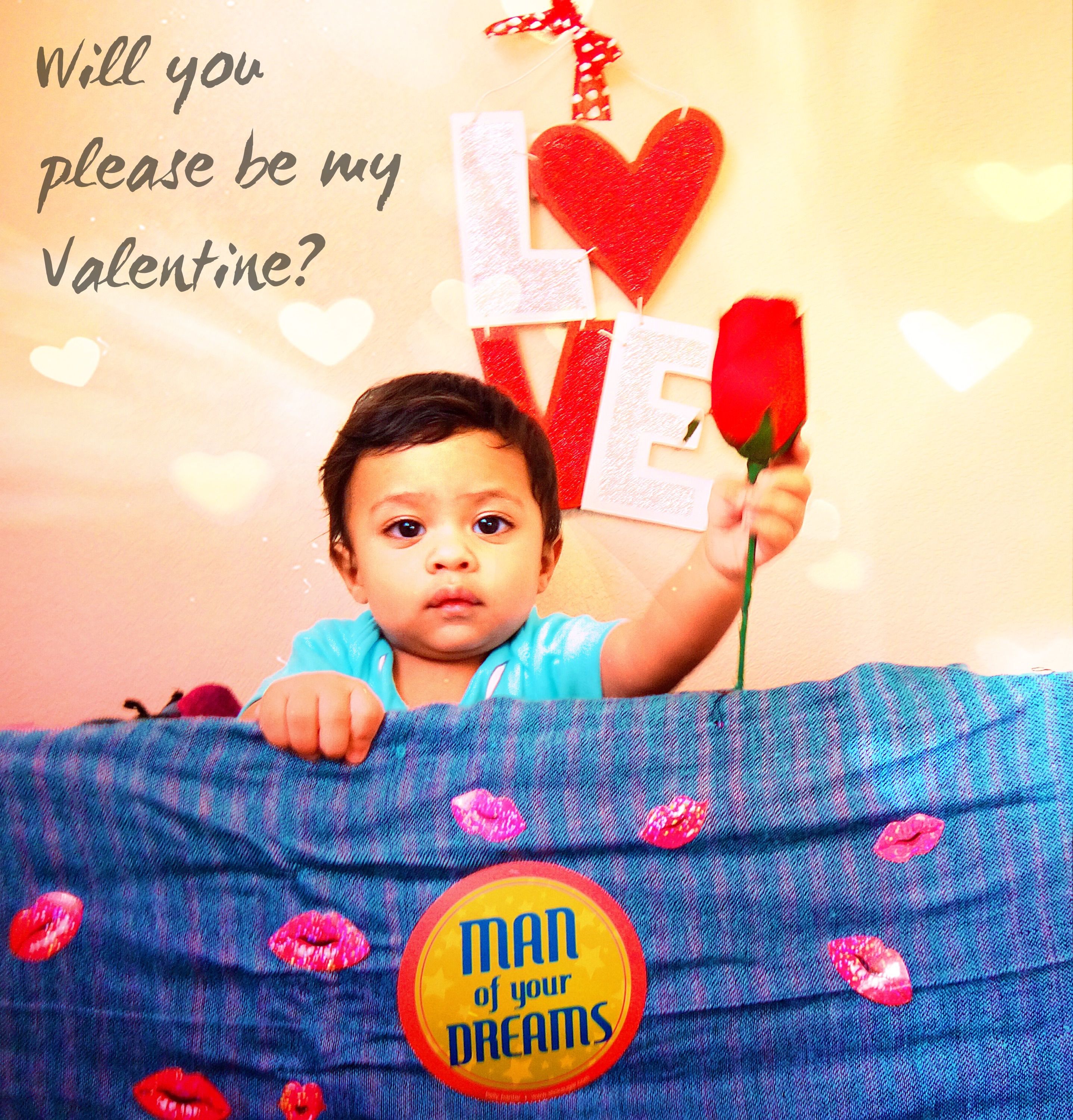 Baby valentine photoshoot 'will you be my valentine?' Valentine baby
