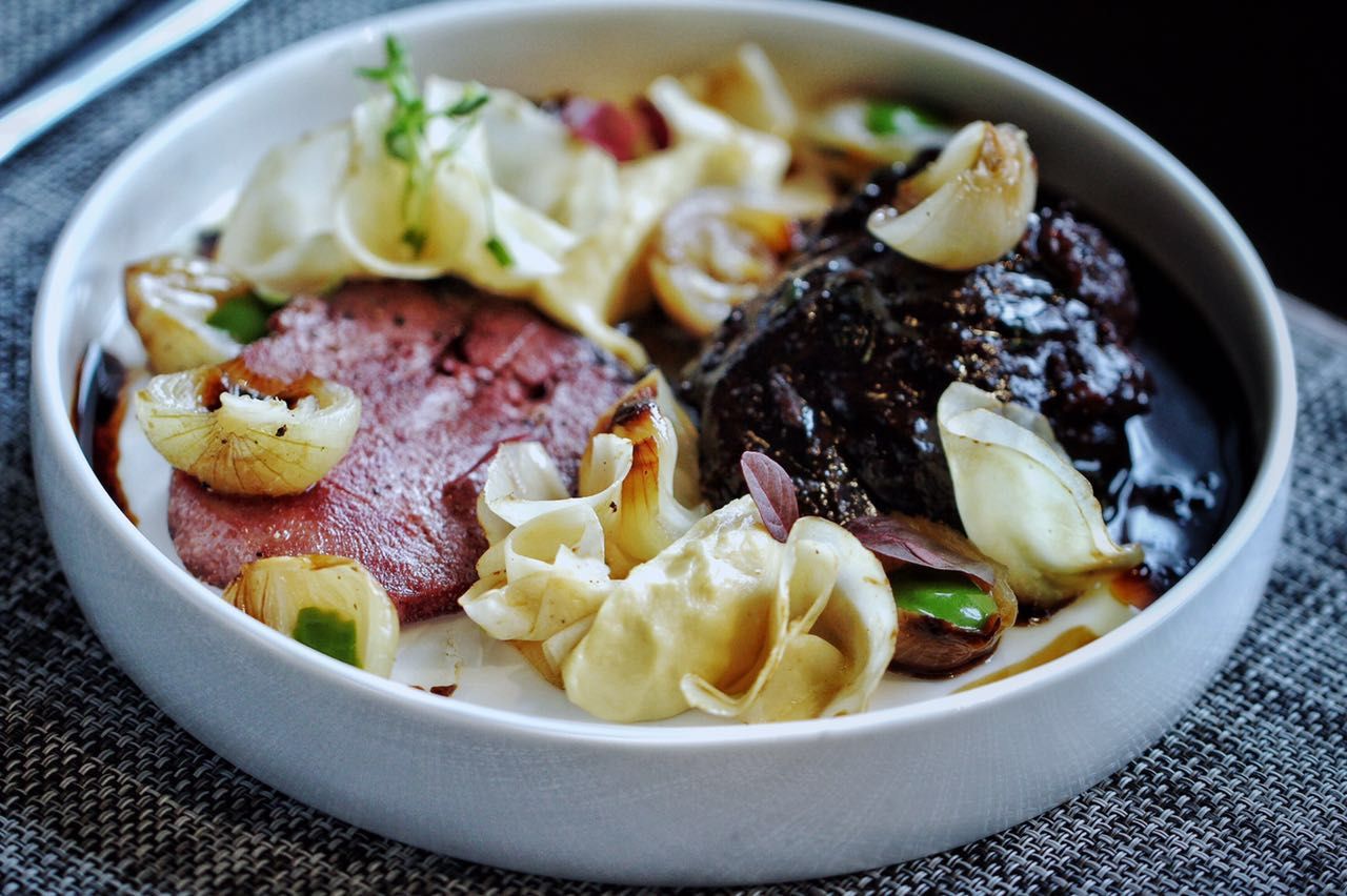 Black Zruffle，Braised Beef Cheek&Tongue ，Roasted Celeriac