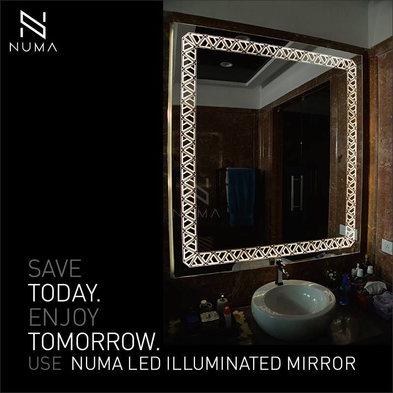 Numaledmirror Save Today Enjoy Tomorrow Use Numa Led Illuminated Mirror It S Bright And Energy Saving For More Detail A Backlit Led Mirror, Unusual Bathroom Mirrors With Lights India