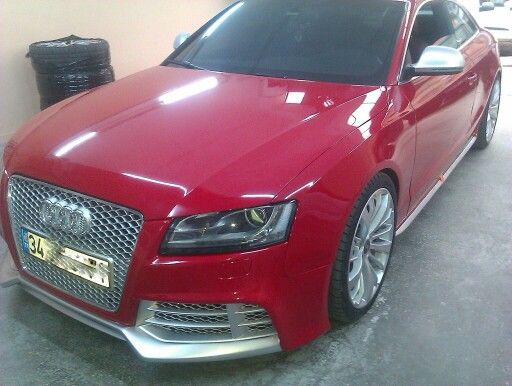 Audi A5 Chili Red Folyo Kaplandi 0212 286 48 43 Www Autovizyon Com