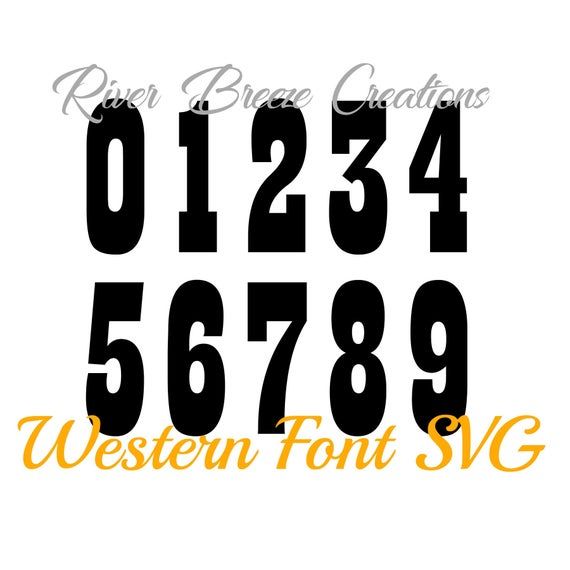 Download Western Font Numbers Svg, Silhouette Svg, Cricut Svg, Svg ...