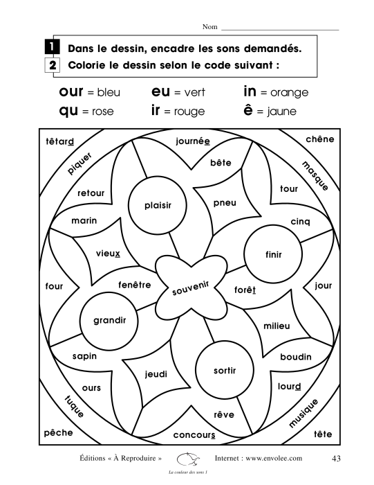 La Couleur Des Sons 1 Editions De L Envolee Teaching French French Language Lessons French Teaching Resources