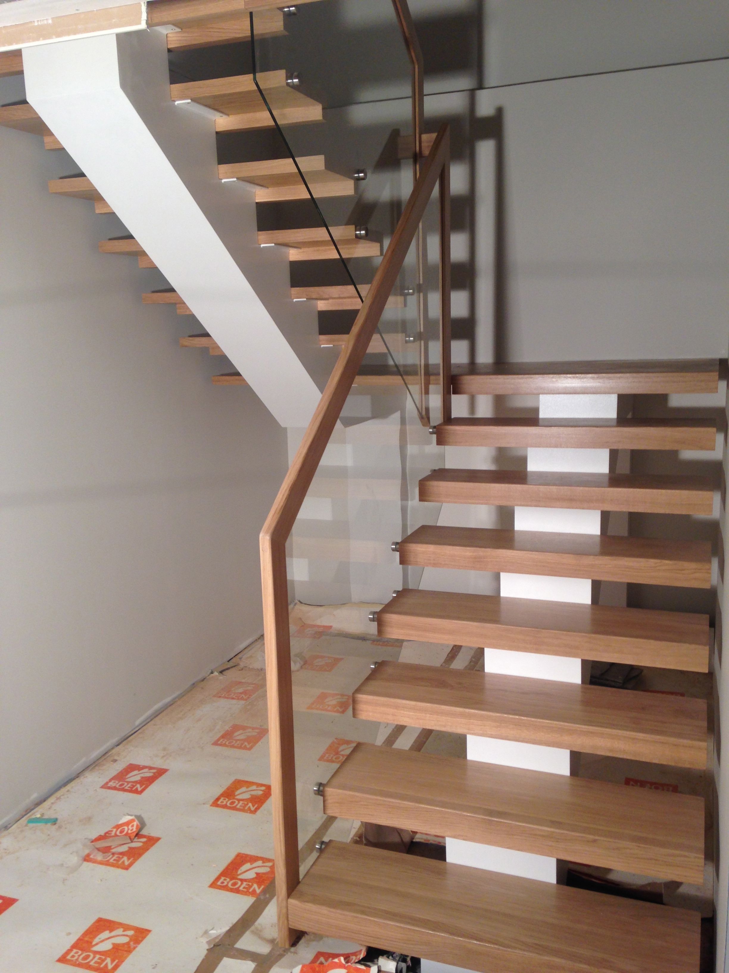 Steel Construction, Oak Wood Steps, Glass Railings Steel Construction, Oak Wood Steps, Glass Railings