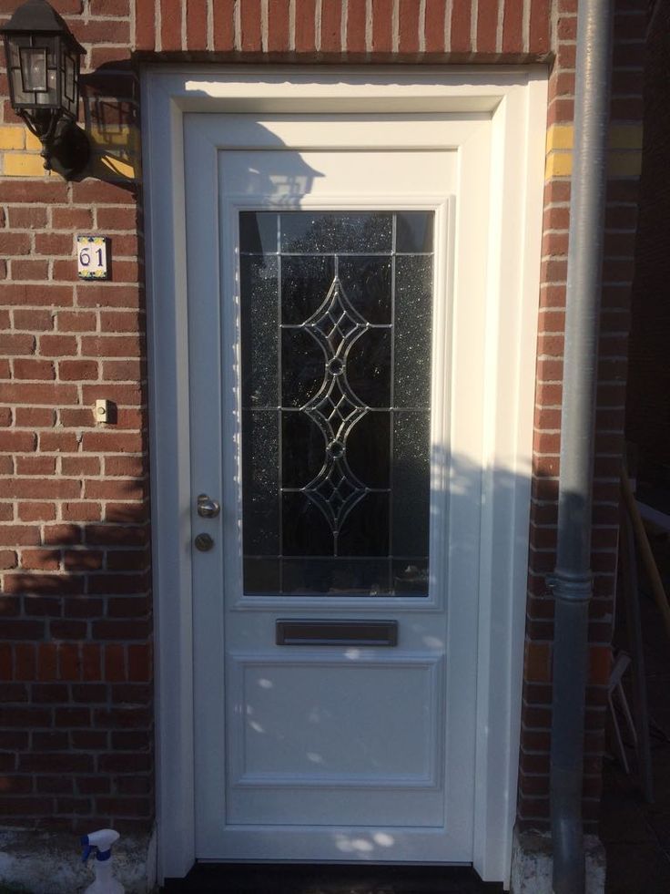 Plastic door with stained glass- Kunststof deur met glas in …