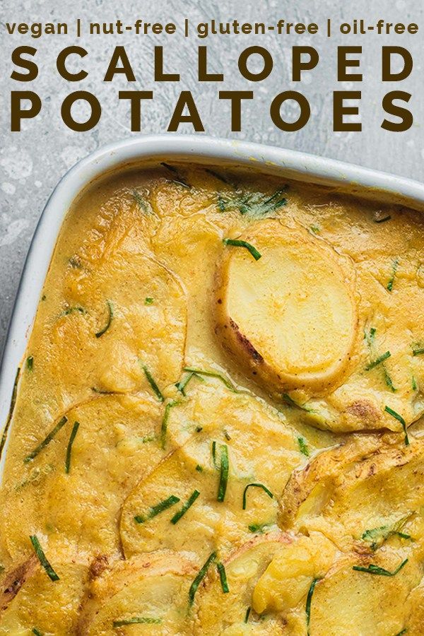 Vegan Scalloped Potatoes (Nut-free, Gluten-free, Oil-free) | Earth of Maria