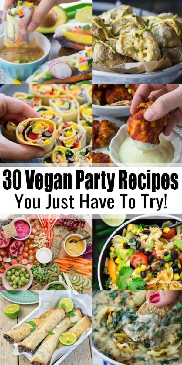 Got a party or potluck coming up? This list of 30 vegan party recipes includes a #fingerfoodappetizers