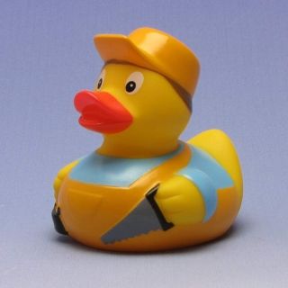 Badeente Baby Ente Junge blau Quietscheentchen Quietscheente Gummiente
