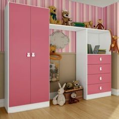 Diseños de roperos de melamina para niñas 2019 - Como decorar mi cuarto