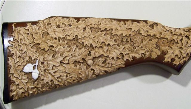 Leaf rifle pre stained buttstock leaves pinterest Leaf rifle pre stained buttstock leaves pinterest