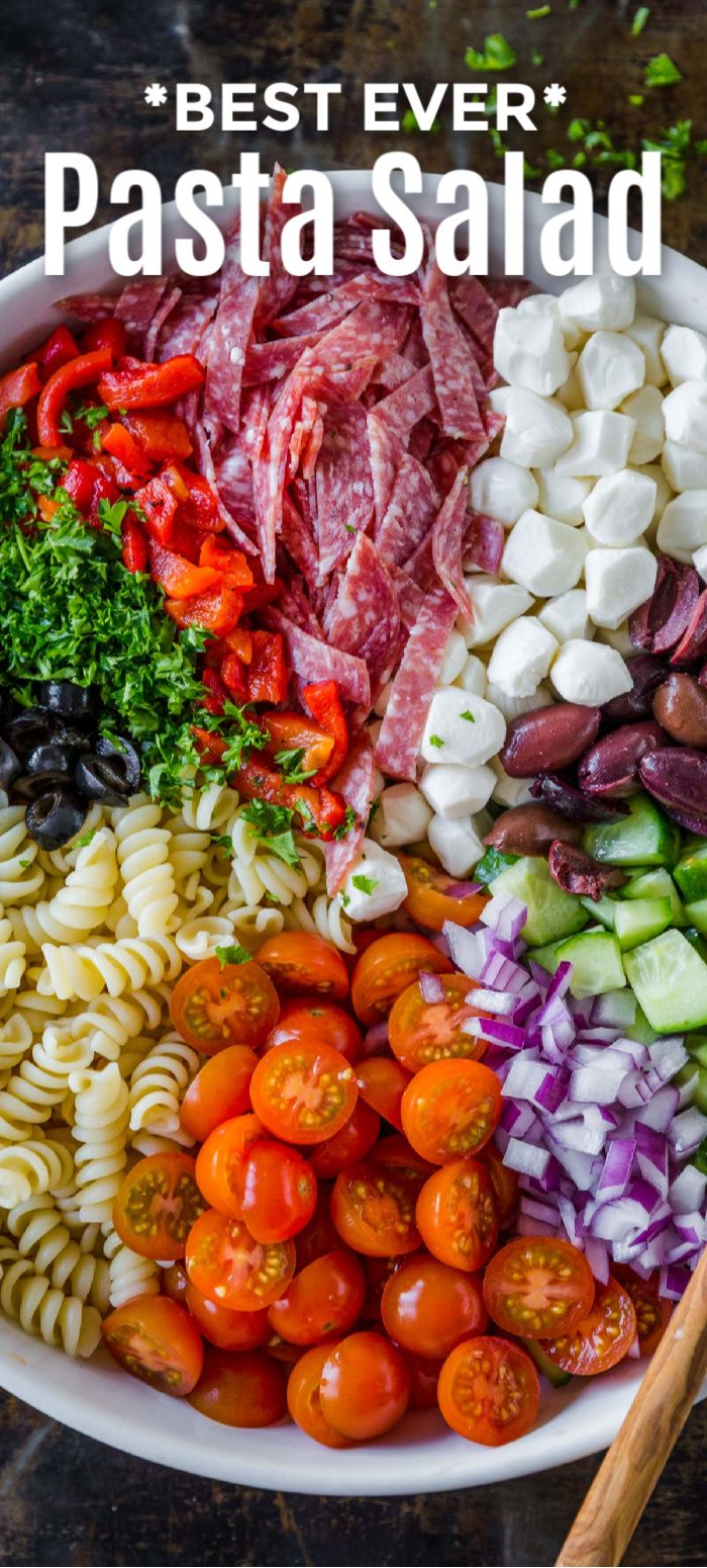 Pasta Salad Recipe with Homemade Italian Dressing