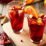 Sangria pétillante au cidre et à la grenade