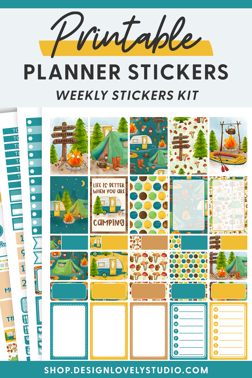 Pumpkin Spice-2018 Weekly Planner Sticker Kit7x9 Vertical Planner LayoutDecorative Stickers