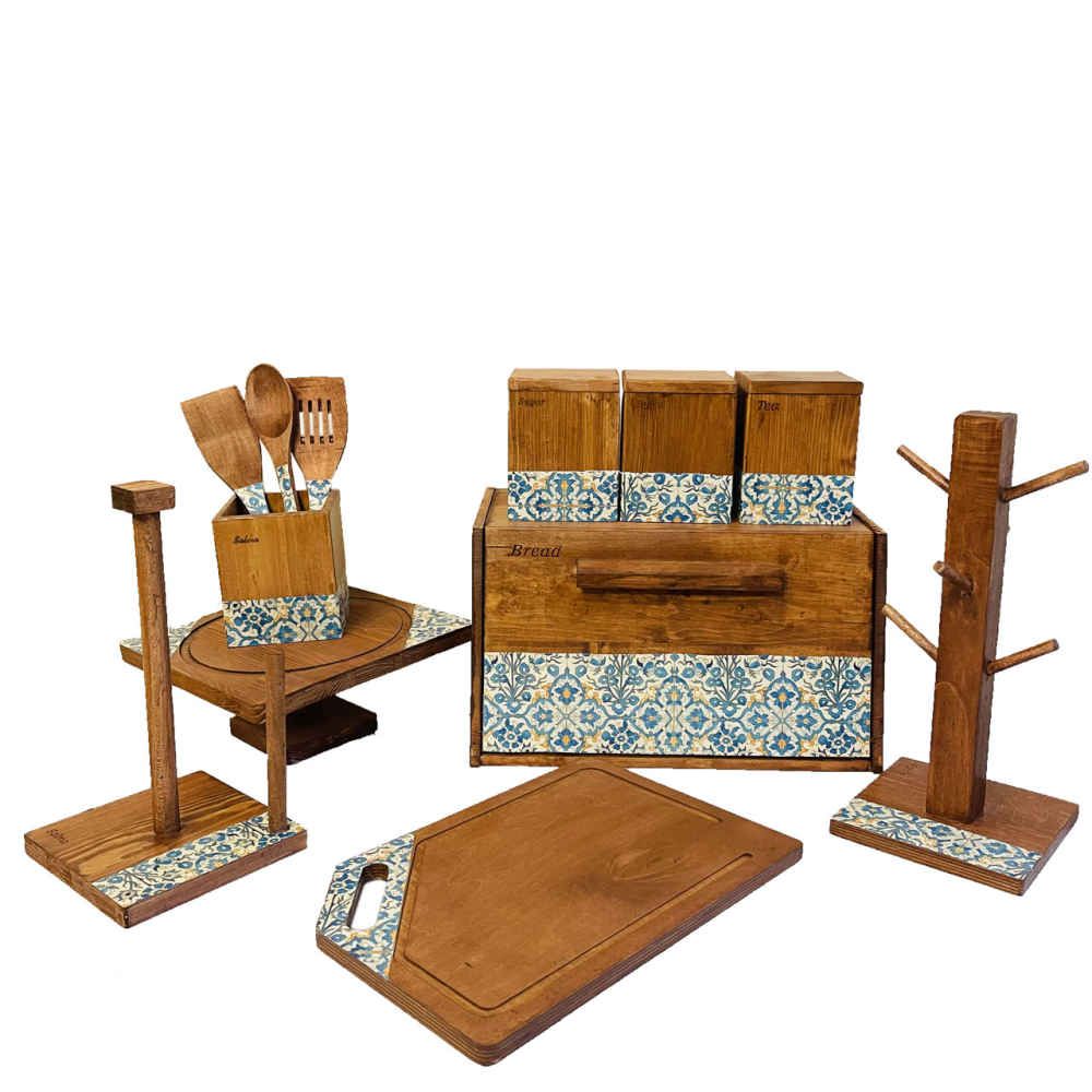 Set of 16 Piece Kitchen Accessories Model Sonati Wooden Kitchen Accessories, Bread Container, Bread Dishes, Cooking Spatula, Service Kitchen, Napkin Holder, Beautiful Kitchens, Kitchen Towels