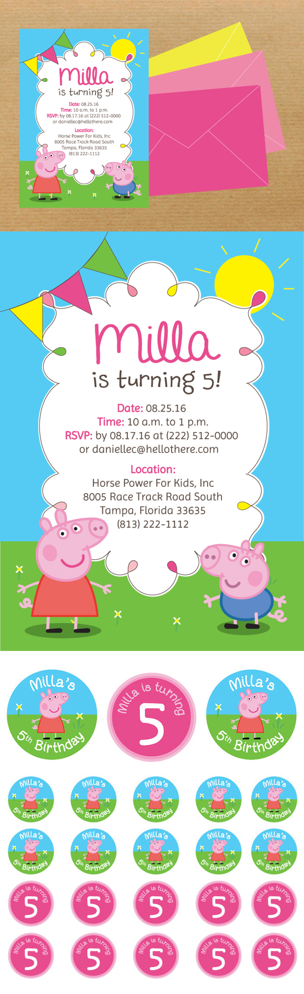 Peppa Flat Invite And Stickers Peppa Pig Birthday Party Peppa Pig Party Decorations Peppa Pig Party Peppa Flat Invite And Stickers Peppa Pig Birthday Party Peppa Pig Party Decorations Peppa Pig Party